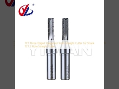 TCT Three-Edged Staggered Tooth Straight Cutter 1/2 Shank TCT 3 Flute Straight Cutter